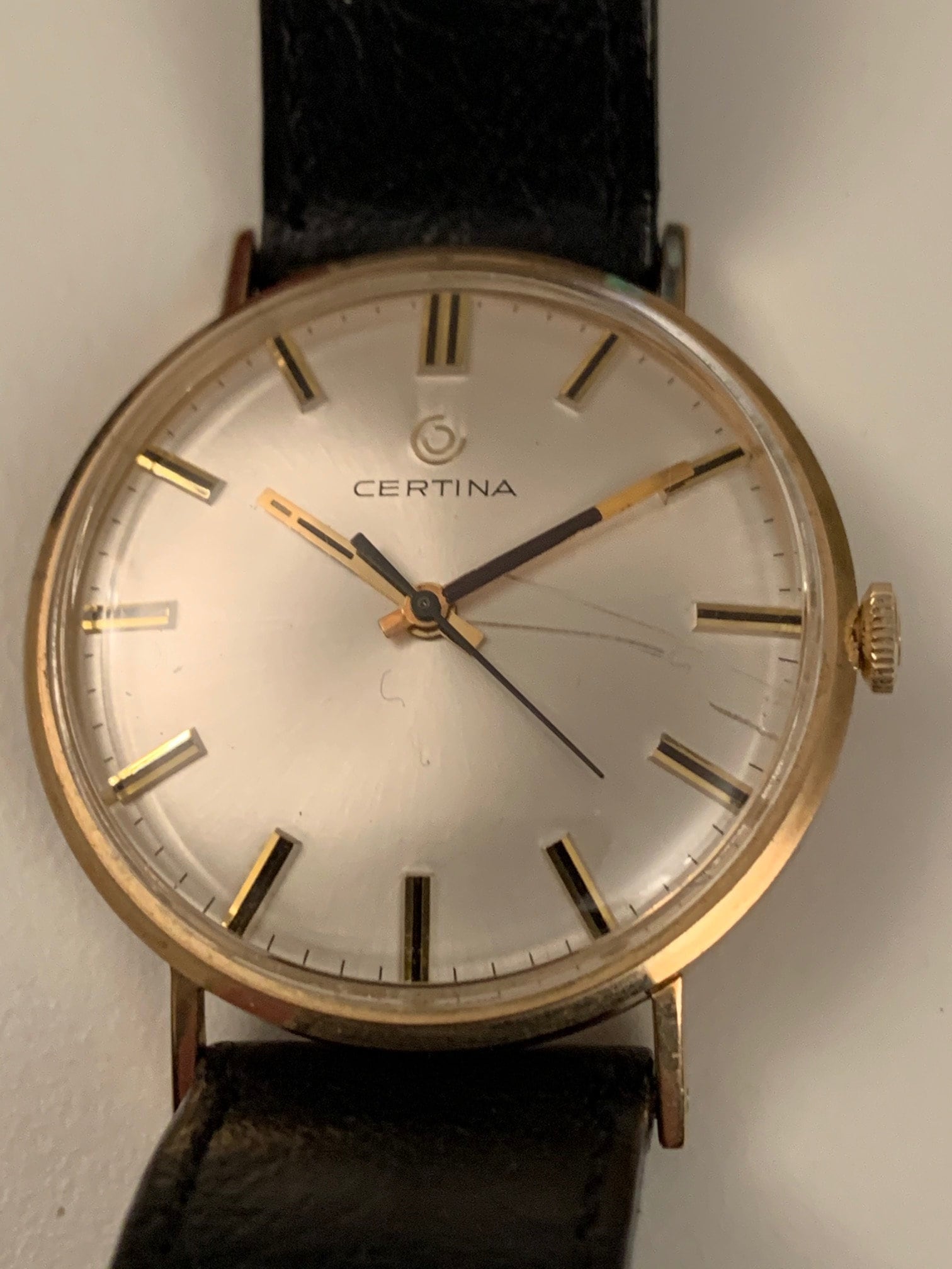 Certina 18k gold watch sale