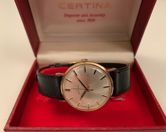 Relógio masculino Certina ouro 9k