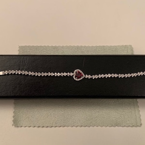 18k white gold tennis bracelet