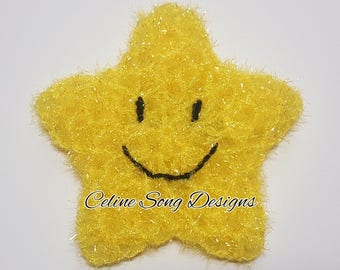 Star Scrubbie Crochet Pattern - diy PDF simple star scrubby pattern