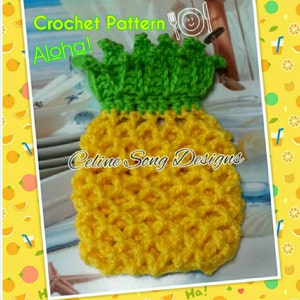 Pineapple Scrubby Crochet Pattern - diy PDF perfect pineapple scrubby pattern