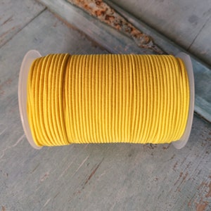 2m Elastikband 2mm stark - Gummiband gelb