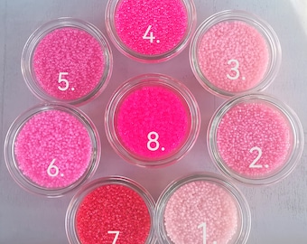 5g - Toho - Seed Beads 11/0 GLASPERLEN  neon - rosa - pink - Farbwahl