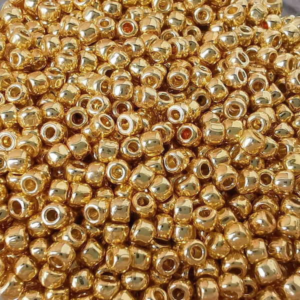 Toho/Seed Beads 8/0 - 3 mm Duracoat Galvanized Starlight GLASS BEADS - Rocailles - gold-coloured