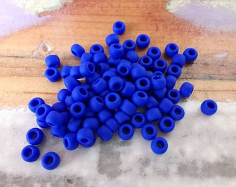 Toho - Seed Beads 8/0 - 3mm GLASPERLEN Opaque - Frosted royalblau