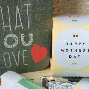 10 Aufkleber Happy Mothers Day  50mm Muttertag