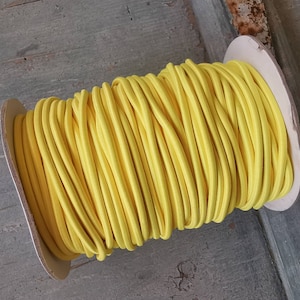 1m Elastikband 3mm stark - elastisches Band - Gummiband Zitronen gelb