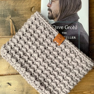 Crochet Granny Square Full Book Cover With Magnetic Button 