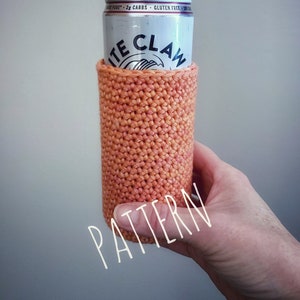 Slim Drink Cozy Pattern, Crochet Pattern, Handmade, Cozy, Cozies, Cozy Pattern, Crafts, Maker, Slim Can Holder image 1