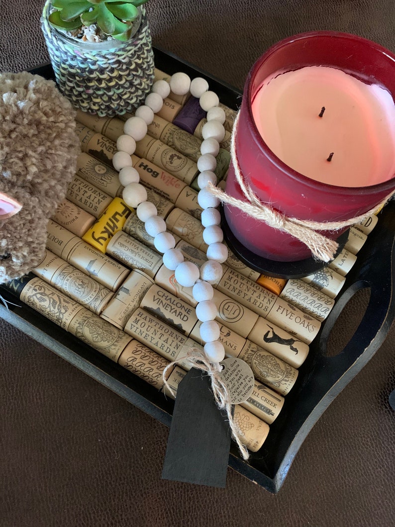 Farmhouse-Rae Dunn Inspired Wood Bead Garland