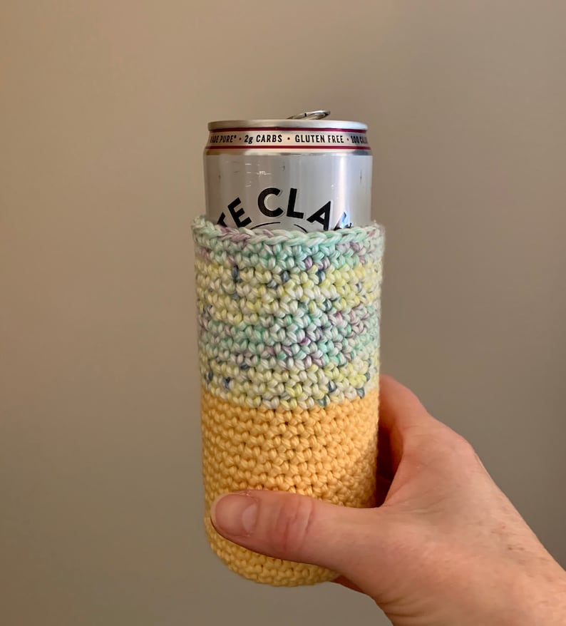 Slim Drink Cozy Pattern, Crochet Pattern, Handmade, Cozy, Cozies, Cozy Pattern, Crafts, Maker, Slim Can Holder image 3