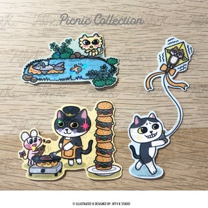 Adesivo de vinil Kawaii - coleção de piquenique {pronto para envio}