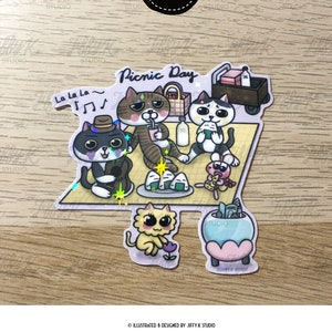 Kawaii Vinyl Aufkleber - Picknick Tag