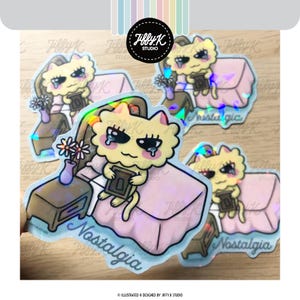 Kawaii-vinylsticker - nostalgie {klaar voor verzending}