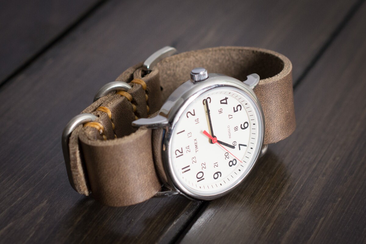 Leather Zulu Watch Strap 22mm 20mm 18mm 24mm watch band Etsy