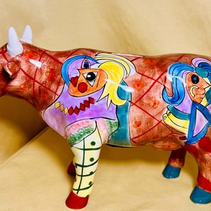 Rare De Graff La Moola- Moola Picasso Ceramic Cow Coin Bank
