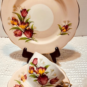 Royal Standard Fantasy Trio;  plate, cup, and saucer