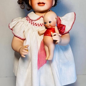 Wendy Lawton “Katie And Her Kewpie” 13” Porcelain Doll