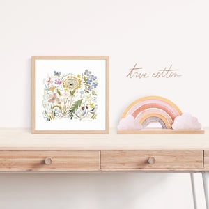 Wildflower Field Scripture Art Print | Watercolor Floral  | Psalm
