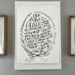 The Lord&#39;s Prayer Black and White Large Print PRINT