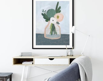 Grace Flowers Fine Art Print by True Cotton