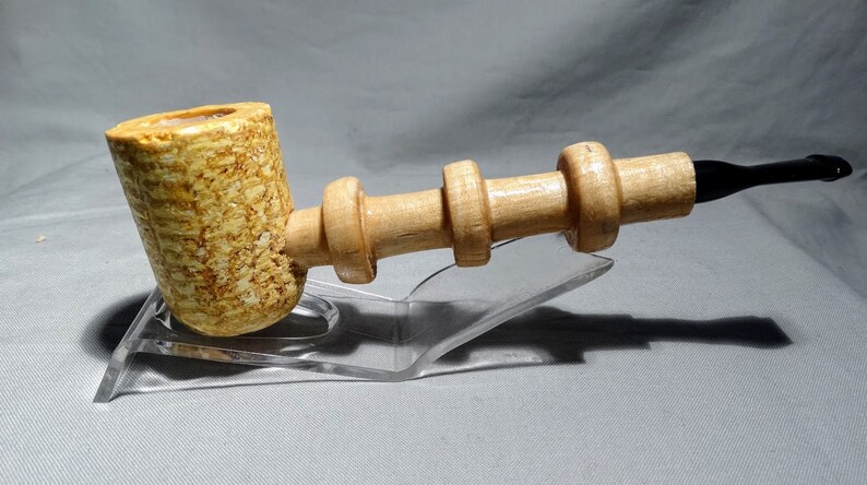 New Custom Missouri Meerschaum Corncob Pipe with Turned Shank image 1