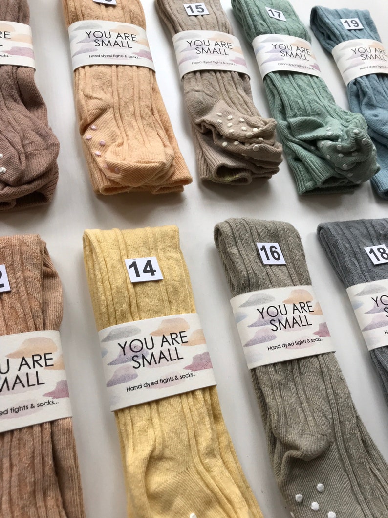 1218 MONTHS HAND DYED baby tights in a range of beautuiful Etsy