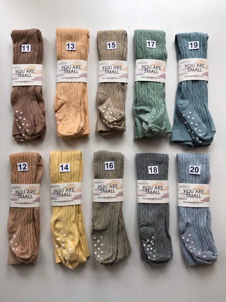 1218 MONTHS HAND DYED baby tights in a range of beautuiful Etsy