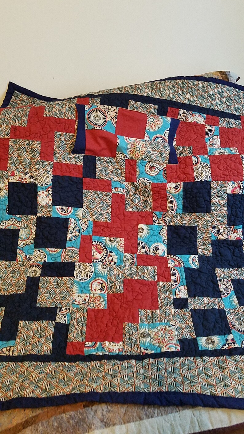 Pocket lap quilt wheelchair quilt elderly blanket navy Etsy