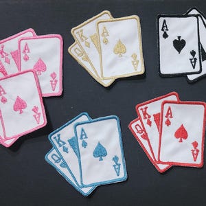 Spieler Spielkarten - Poker Aufnäher zum aufbügeln