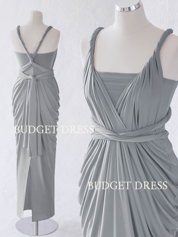 grey cocktail dress for wedding