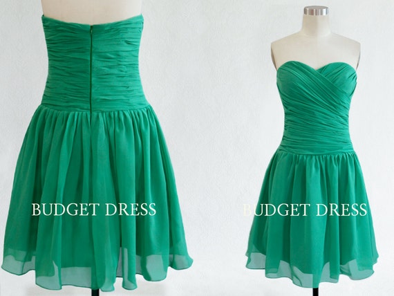 green sweetheart dress