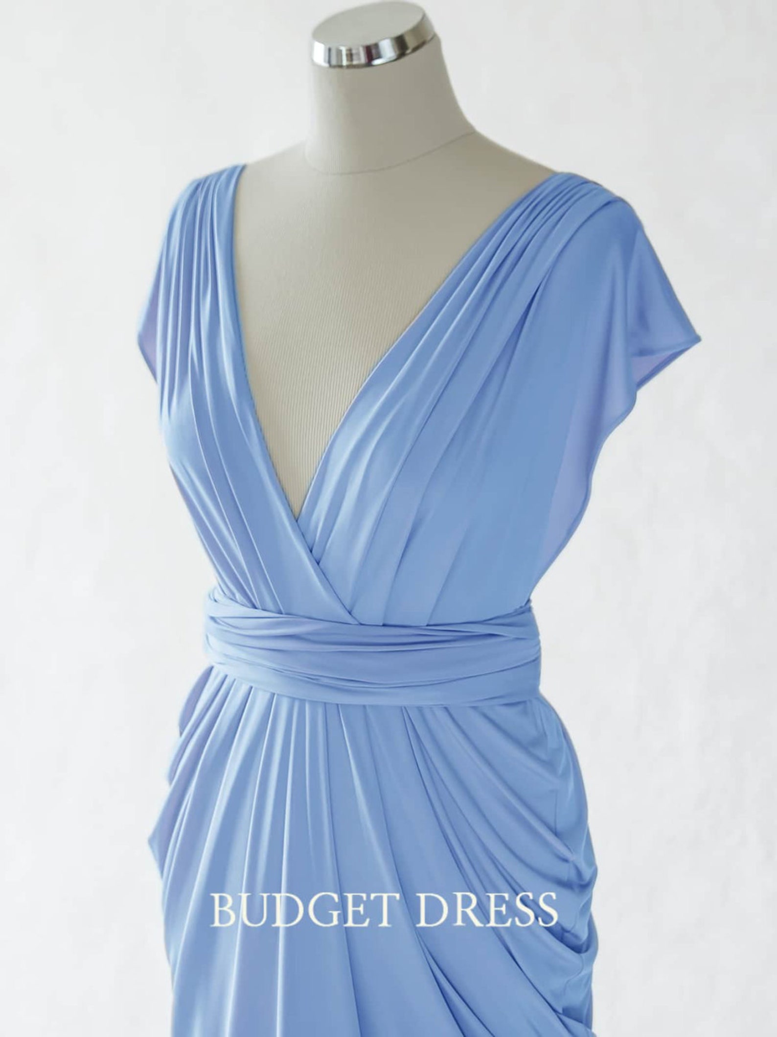 Cornflower Blue Convertible Dress Maxi Convertible Bridesmaid - Etsy