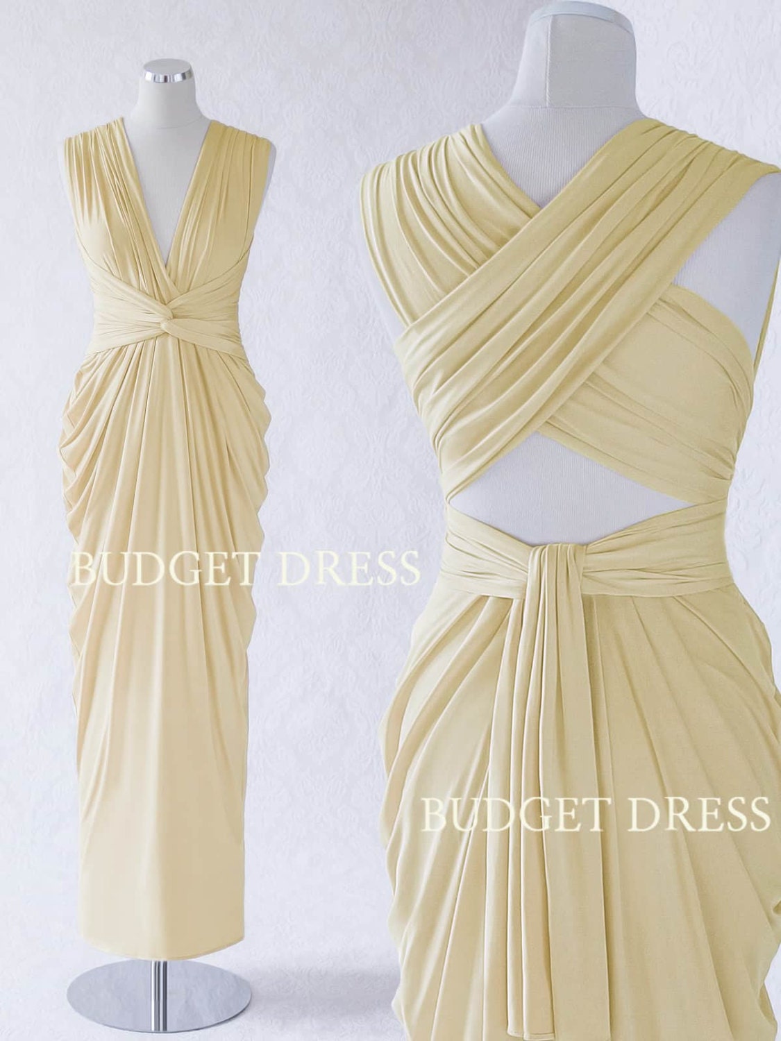 Vanilla Yellow Multiform Dress Convertible Bridesmaids - Etsy
