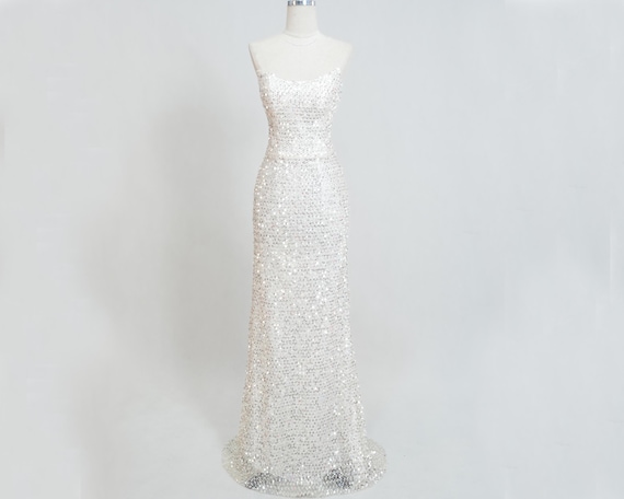 Glamorous Strapless Sequin Evening Gown - Elegant Long Dress for Formal  Events, Mermaid Prom Dress, Light Pink Prom Dresses, Formal Gown