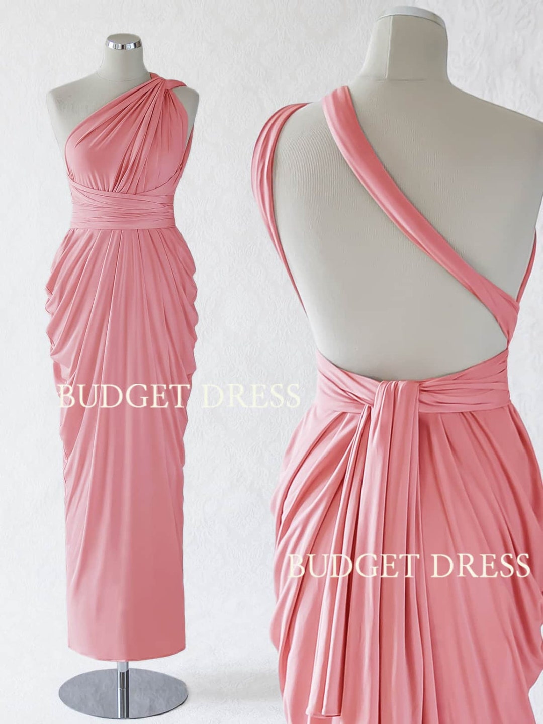Blush Pink Convertible Bridesmaid Dress Infinity Wedding - Etsy