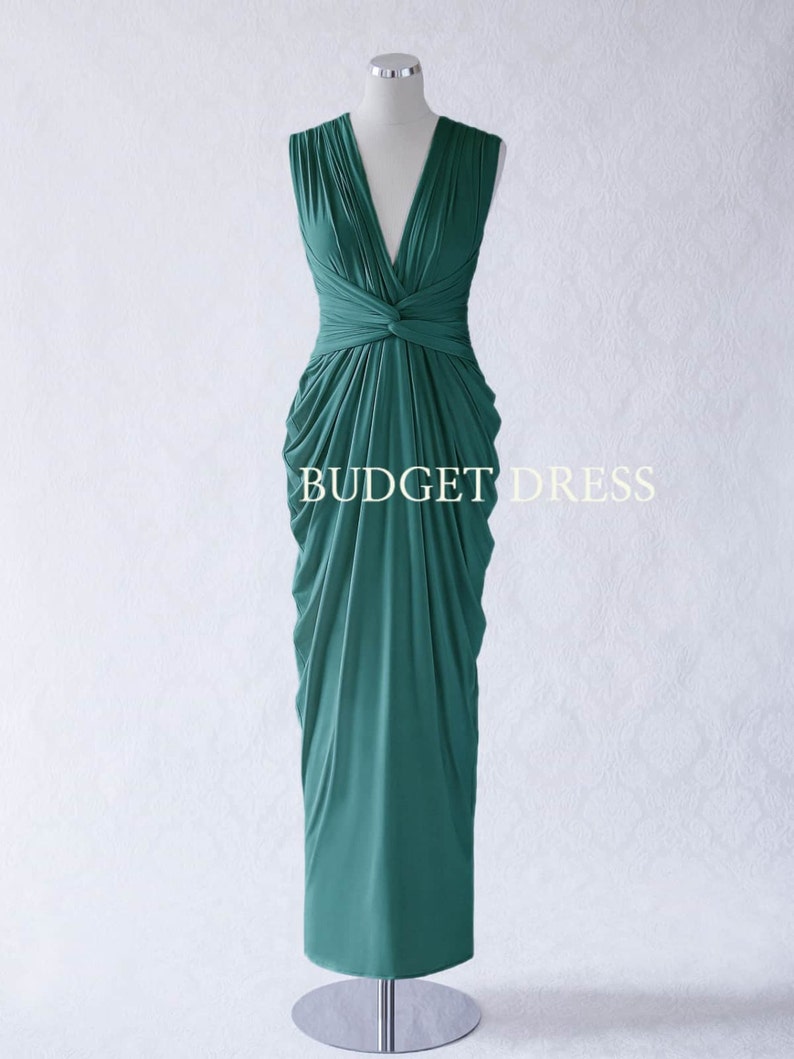 Teal Green Convertible Bridesmaid Dress Long Infinity Prom | Etsy