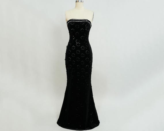 Black Prom Dress With Nude Underlay, Mermaid Prom Dress With 3D Flowers, Prom Dresses With Back Slit, Black Wedding Dress, Evening Dresses - Etsy Black Prom Dress With Nude Underlay, Mermaid Prom Dress With 3D Flowers, Prom Dresses With Back Slit, Black Wedding Dress, Evening Dresses - Etsy