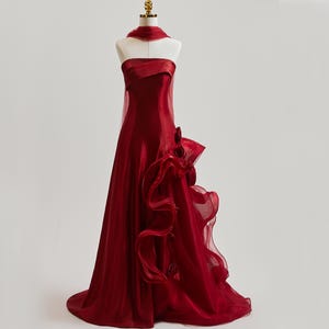 elegant red prom dresses Elegant Mermaid Sequin Red Floor Length Black Girl Prom Dresses SH263 –  shinydress main image 1