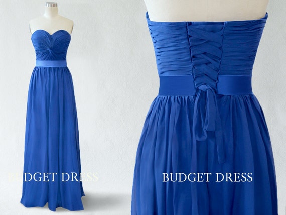 blue maxi prom dress