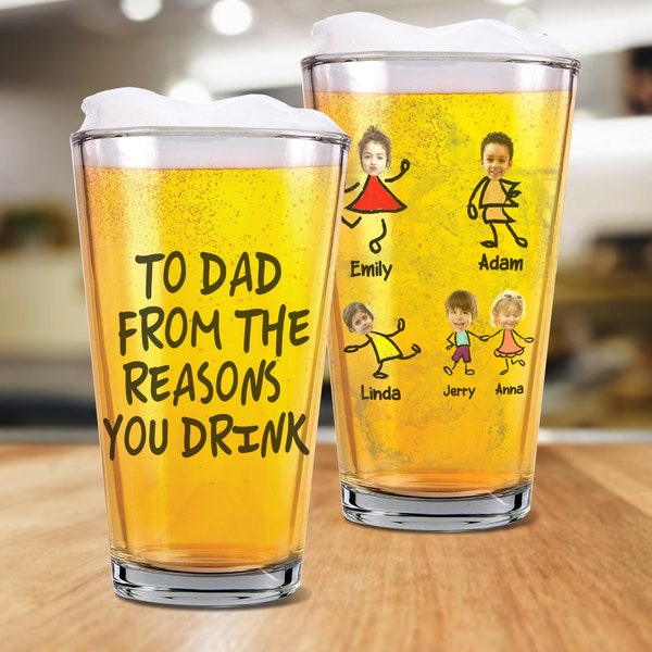 Father's Day Glass Mug - Best Dad Ever - View #13