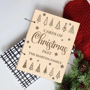 Portatarjetas de Navidad personalizado, tarjetas familiares personalizadas de Navidades pasadas, soporte para tarjetas de Navidad, libro de tarjetas de Navidad