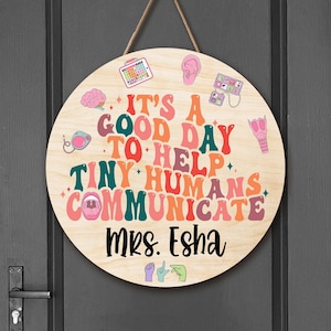Speech Therapist Door Sign, SLP Teacher Door Sign, SLP Door Sign, Speech Therapy Door Decor, Speech Therapy Sign, Custom SLP Office Sign
