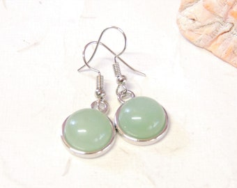 Green Aventurine Dangle Earrings, Dangle Earrings, Gemstone Dangle Earrings, Aventurine Jewelry, Stone Earring