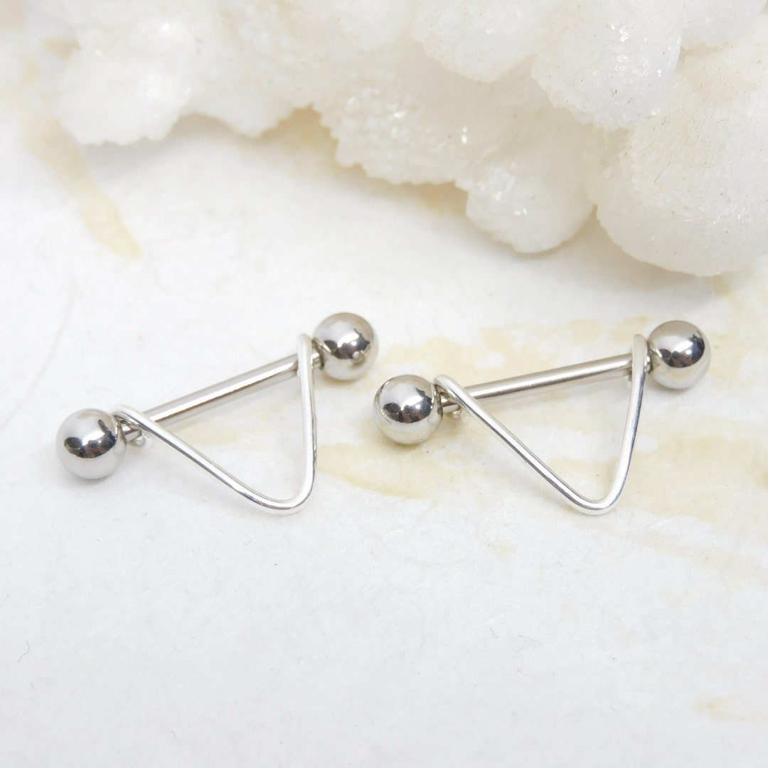 Externally Threaded V Nipple Shield, Nipple Rings, Nipple Jewelry, Body ...