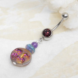 Moon Belly Ring, Body Jewelry, Dangle Belly Ring, Celestial Jewelry
