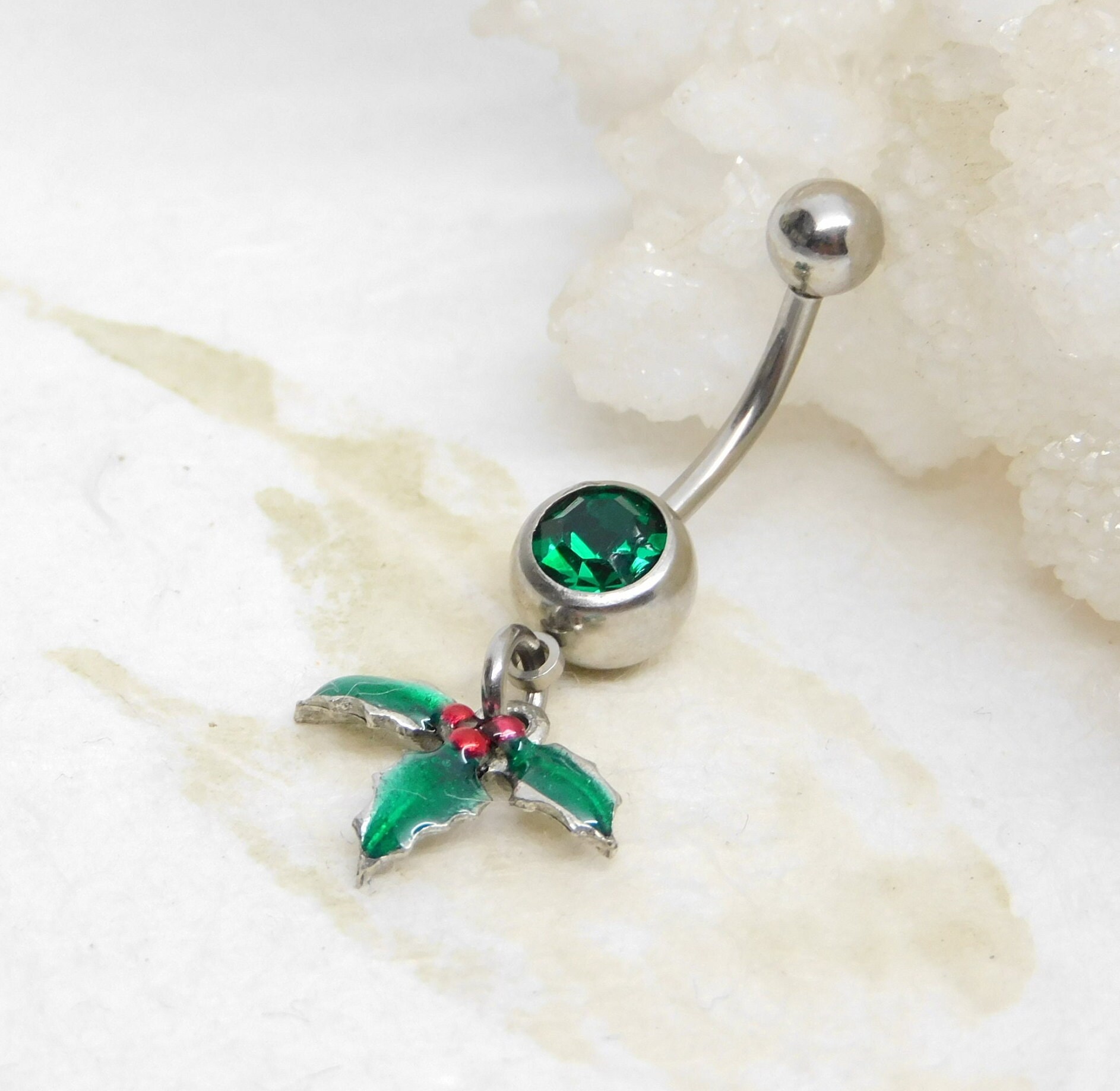 Mistletoe Belly Ring Etsy UK