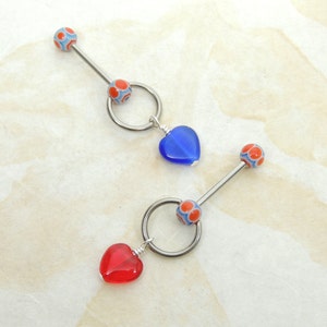 Heart VCH Vertical Clitoral Hood Piercing, 14G VCH Bar, Intimate Piercing Jewelry, Genital Piercing