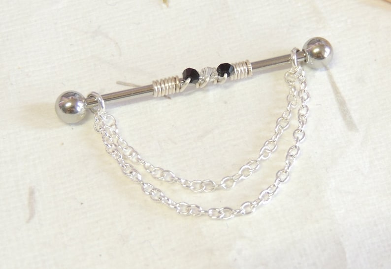 Chain Industrial Barbell With Wire Wrapped Bar Industrial Etsy