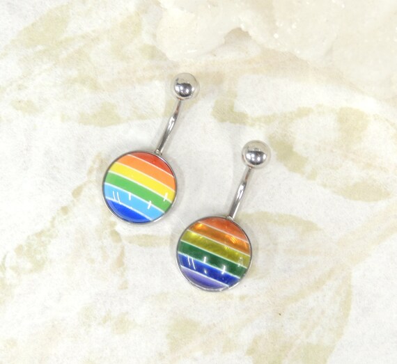 Pride belly button best sale rings